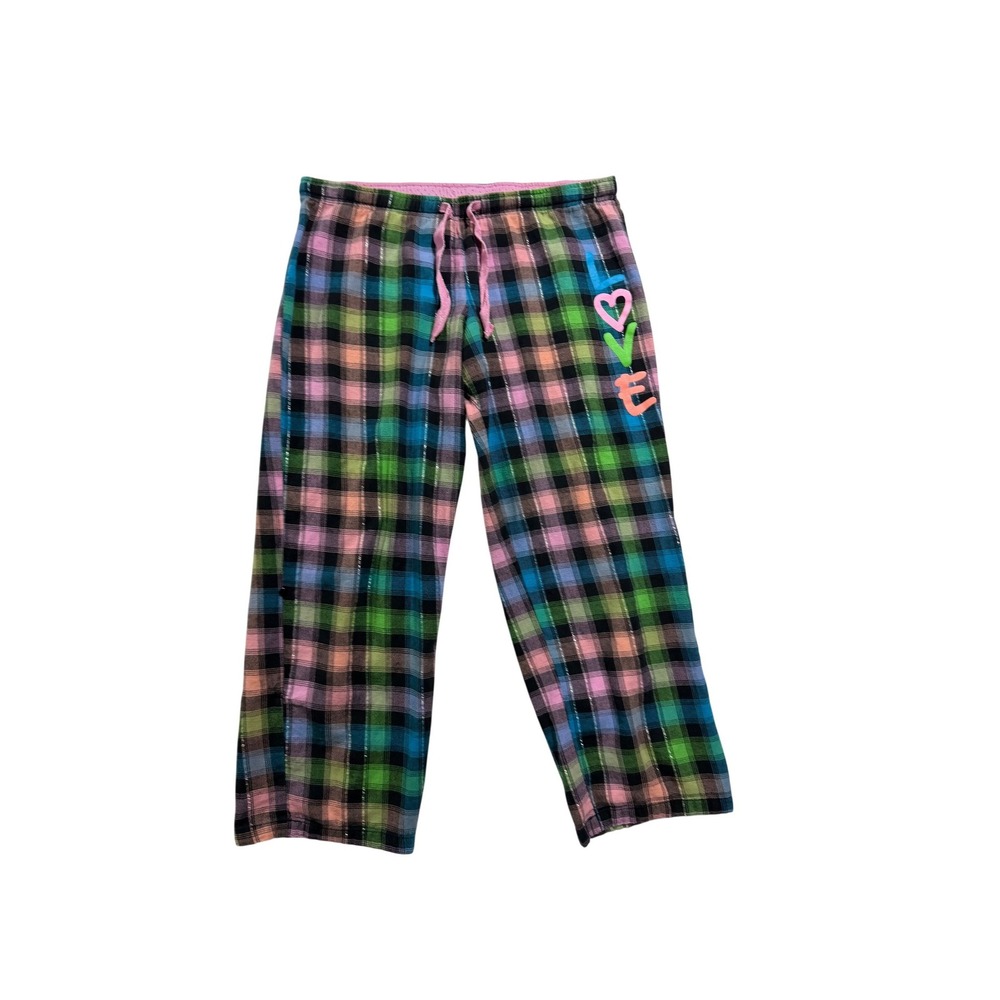 No Boundaries Plaid Pajama Pants Multicolor Lounge Bottoms Juniors L